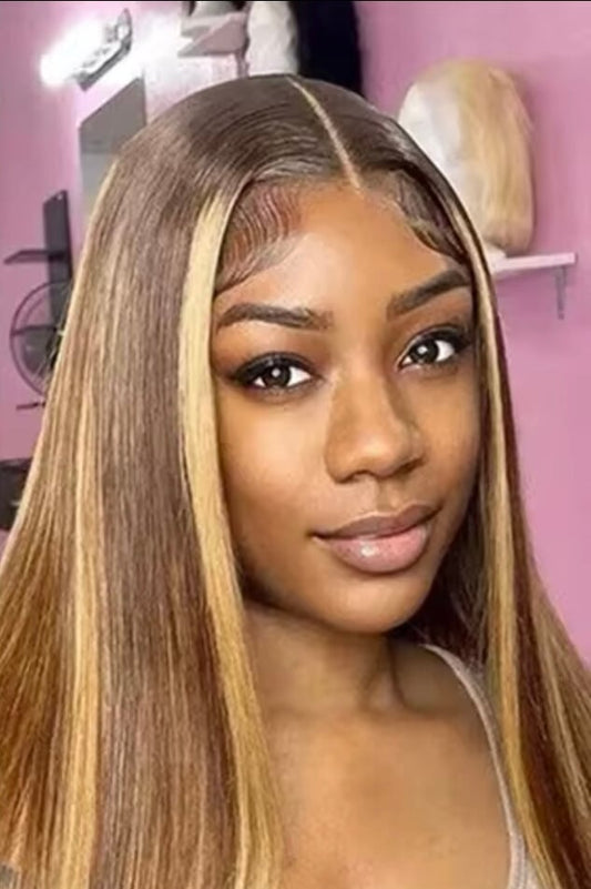 Straight honey blonde