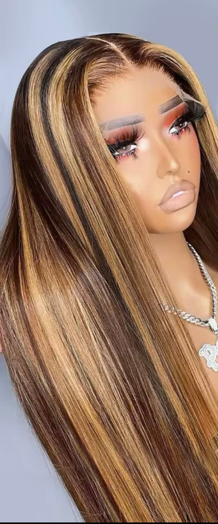Straight honey blonde